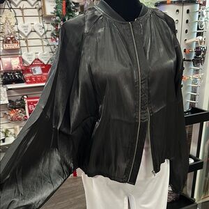 Women's Black Bomber Jacket